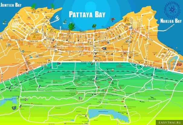 Карта Паттайи