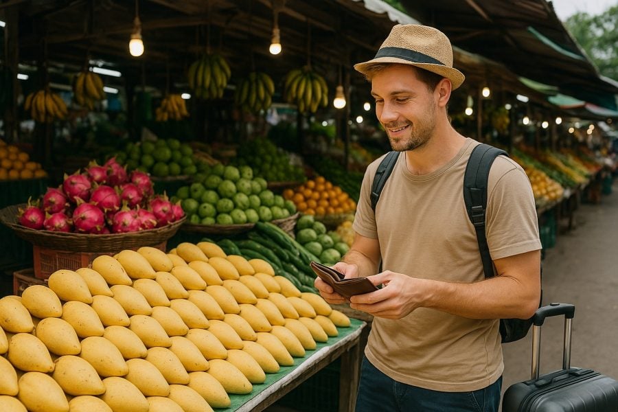 tourist at mango market